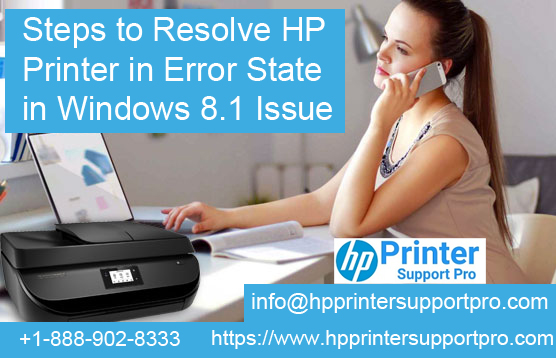 HP printer in error state in windows 8.1 issue