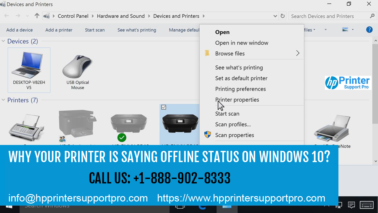 Why Your HP Printer is Saying Offline Status on Windows 10?