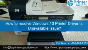 Windows 10 Printer Driver Is Unavailable issue
