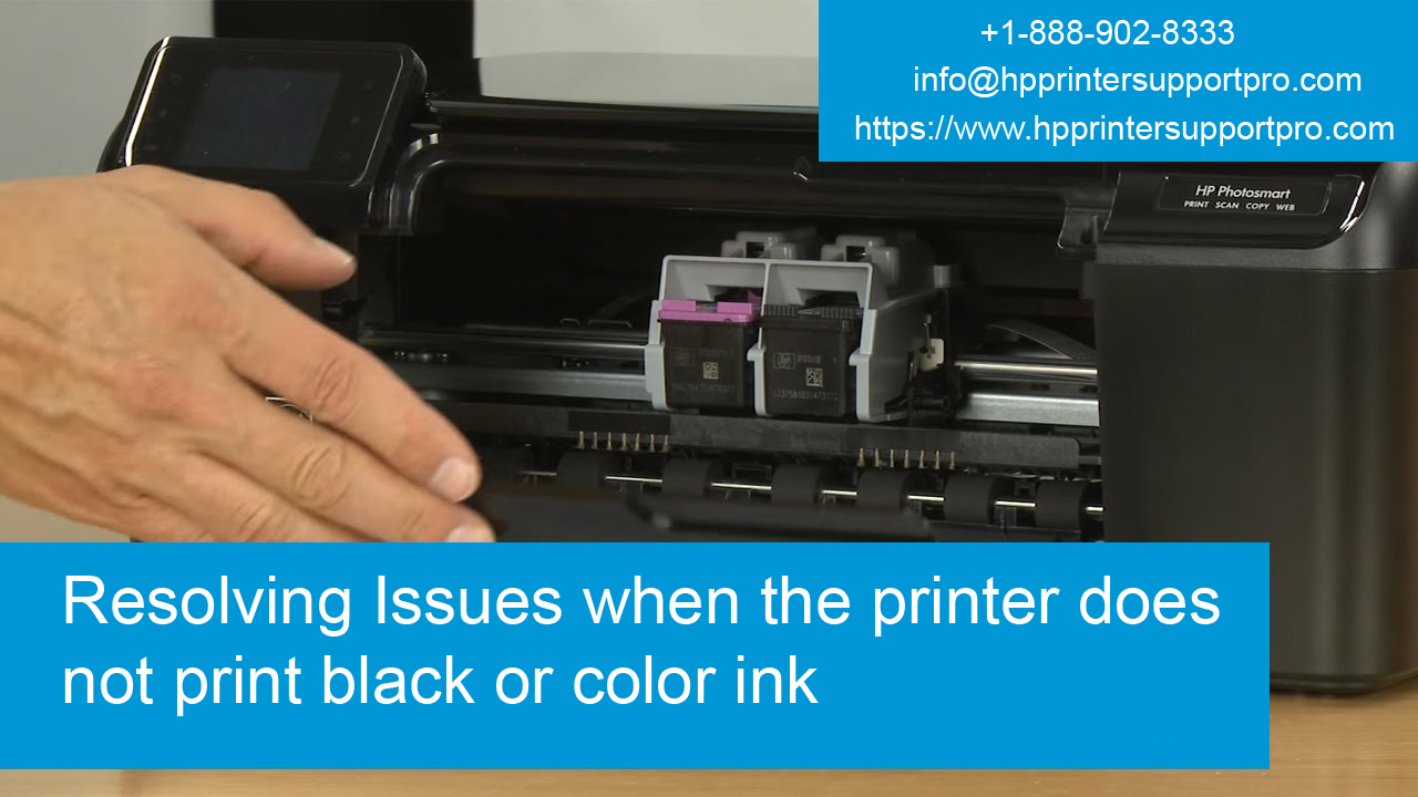 Resolving Issues when the printer does not print black or color ink