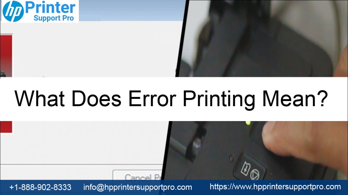 What Does Error Printing Mean?