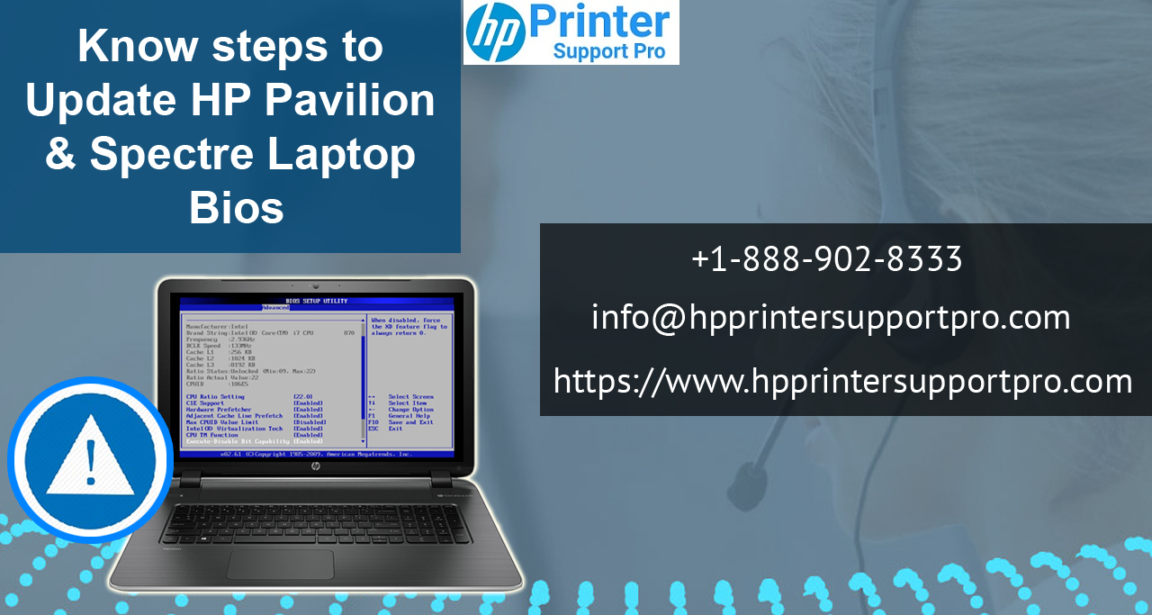 Know steps to Update HP Pavilion & Spectre Laptop Bios