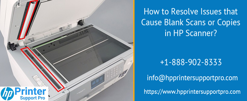 How to resolve issues that cause blank scans or copies in HP scanner?