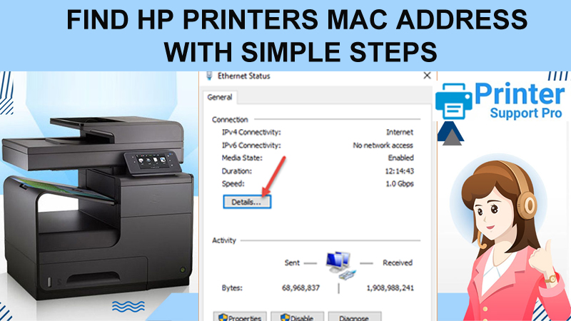HP Printer’s MAC Address with Simple Steps