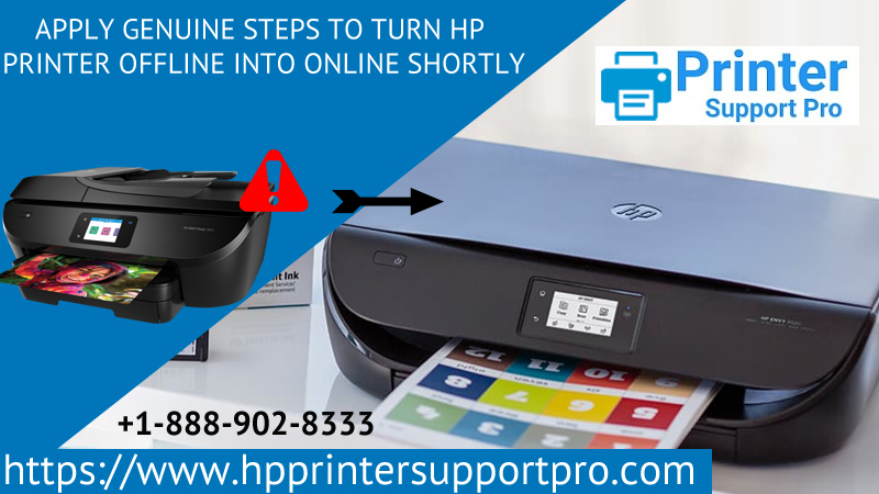 Apply genuine steps to turn HP printer offline into online shortly