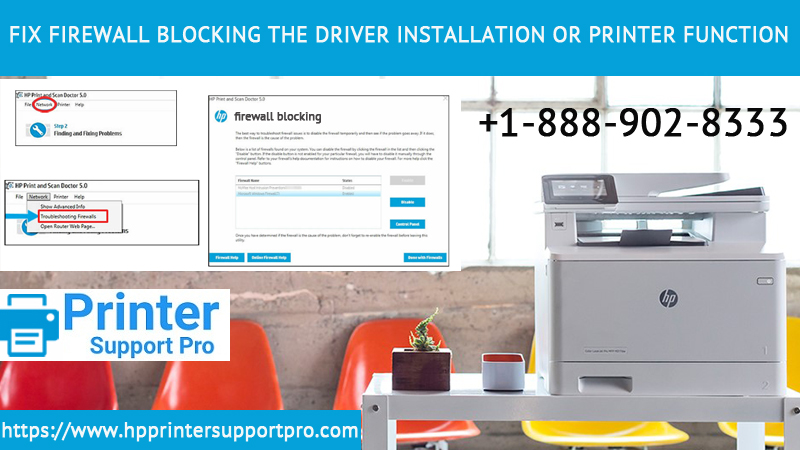 Fix firewall blocking the driver installation or printer function