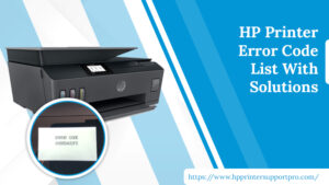 hp printer error code