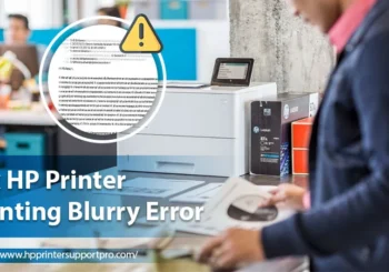 HP printer printing blurry