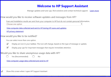 Need HP Support Assistant